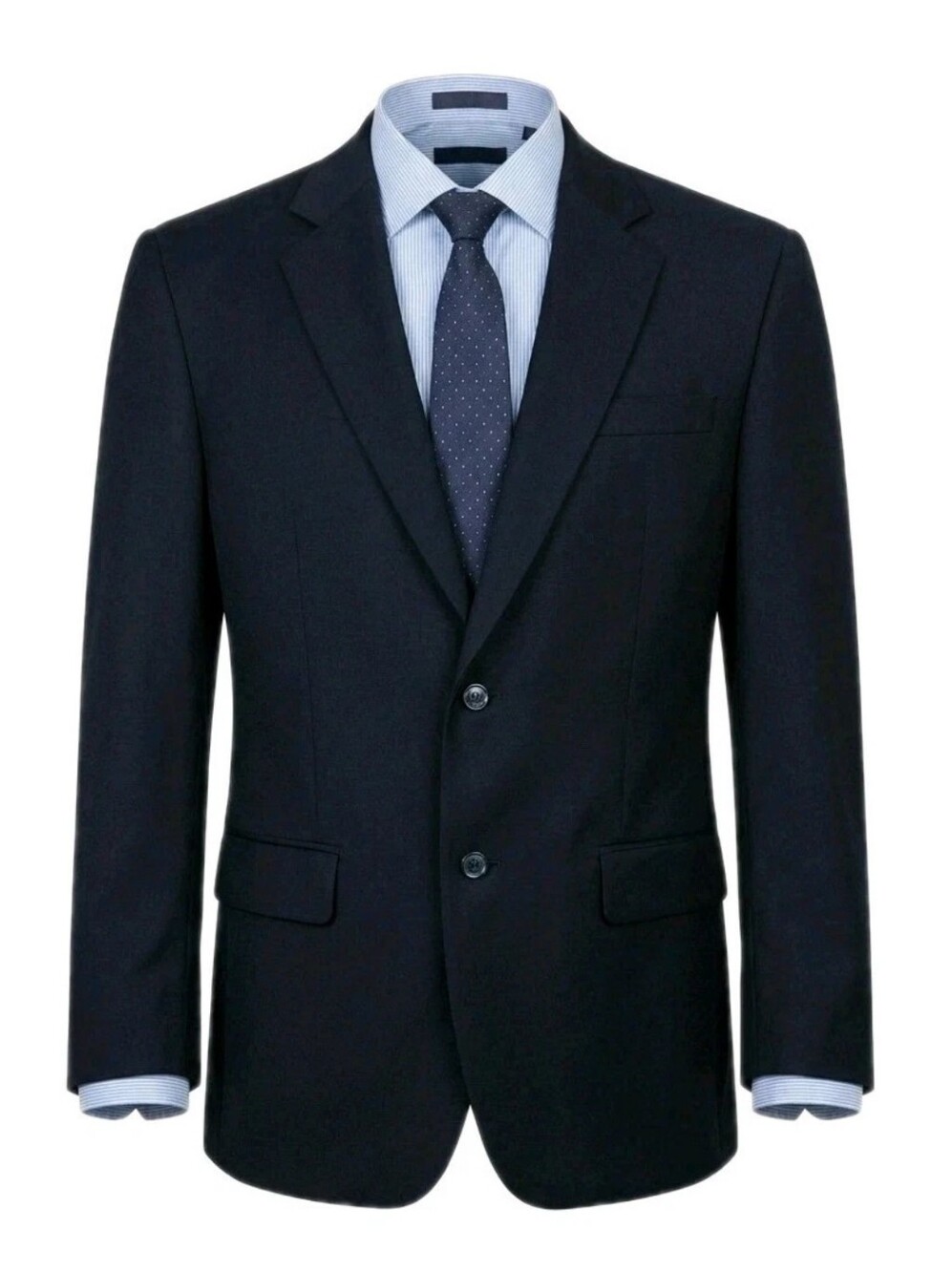 Jos A Bank Blazer Mens 40R Black 100% Wool Tweed Single Breasted Sport Coat